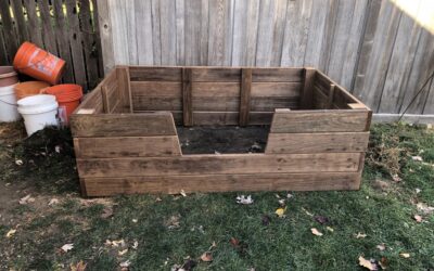 A diggin’ dirt box for a dog named Yussel